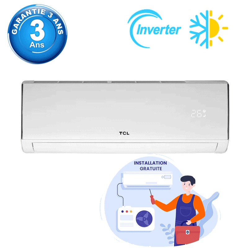 Climatiseur TCL 9000 BTU Inverter Chaud Froid Blanc Climatiseur TCL 9000 BTU Inverter Chaud Froid Blanc