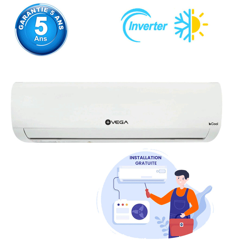 Climatiseur Vega Icool Inverter 12000 BTU Chaud Froid 12HCBW1T1T1E Climatiseur Vega Icool Inverter 12000 BTU Chaud Froid 12HCBW1T1T1E