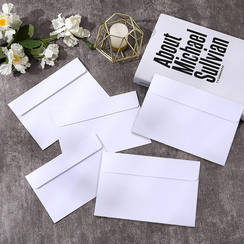 Paquet de 100 Enveloppes 176 X 250 90G Bande Adhesive Blanc en Tunisie