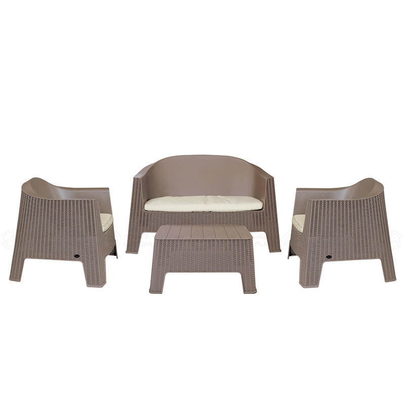 Salon De Jardin Sotufab Monaco + 2 Tabourets Coffre Taupe en Tunisie Salon De Jardin Sotufab Monaco + 2 Tabourets Coffre Taupe en Tunisie
