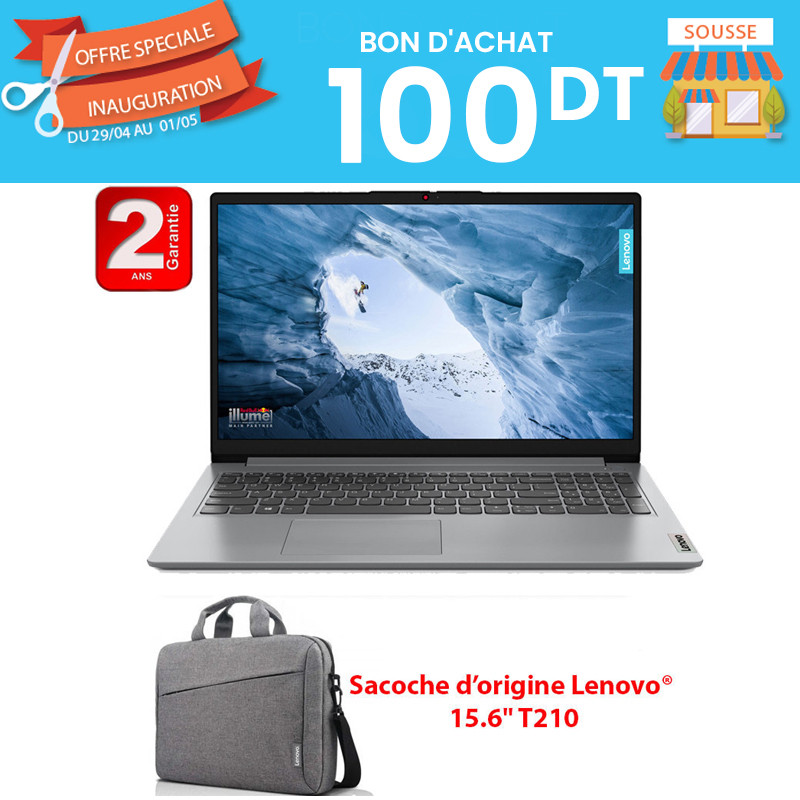 Pc Portable Lenovo IdeaPad 1 15IAU7 i5 12Gen 8Go 512Go SSD Gris