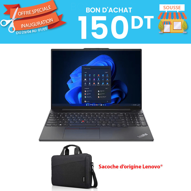 Pc Portable Lenovo ThinkPad E16 Gen1 i7 13Gén 512Go SSD Windows 11 en Tunisie