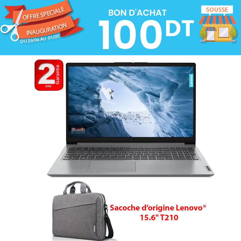 Pc Portable Lenovo IdeaPad 1 15IAU7 i3 12Gén 12Go 256 Go SSD Gris
