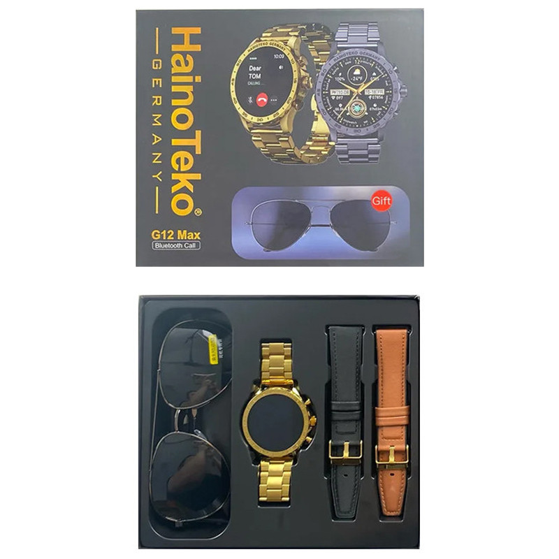 Pack Montre Connectée Haino Teko G12 Max  - Gold & Noir