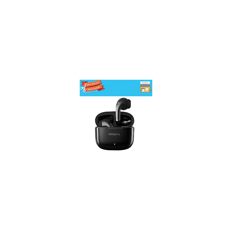 Écouteur Sans Fil Lenovo LP40 ThinkPlus Noir en Tunisie Écouteur Sans Fil Lenovo LP40 ThinkPlus Noir en Tunisie