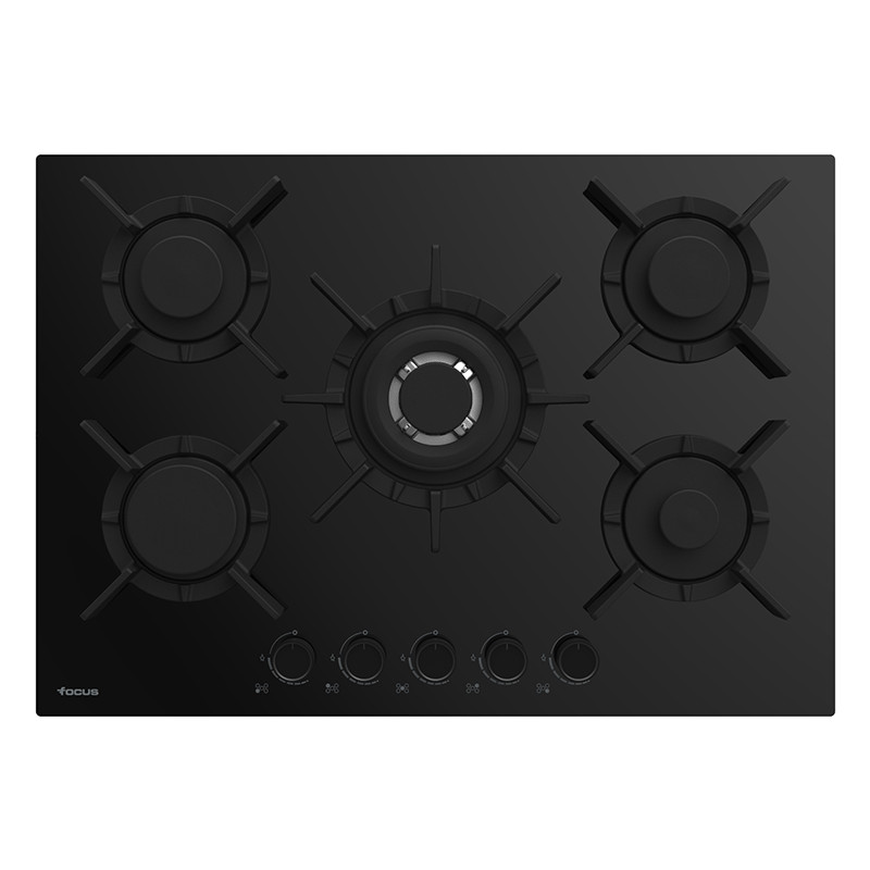 Plaque De Cuisson Focus F.4017BS Fonte Vitro 5 Feux 70 Cm - Noir Plaque De Cuisson Focus F.4017BS Fonte Vitro 5 Feux 70 Cm - Noir