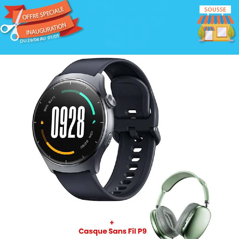 Smart Watch Mibro Lite 3 Noir en Tunisie Smart Watch Mibro Lite 3 Noir en Tunisie