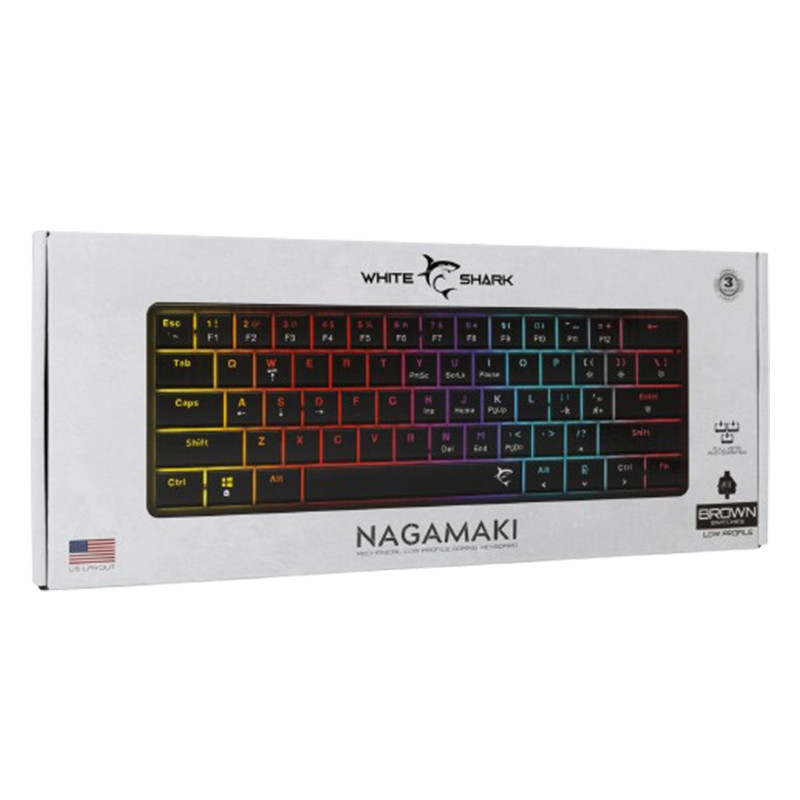 Clavier Gamer WhiteShark Nagamaki Brown Switch Noir En Tunisie