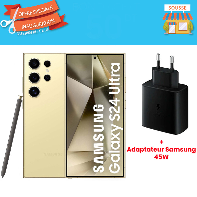 Samsung S24 Ultra 12Go 256Go Gold en Tunisie