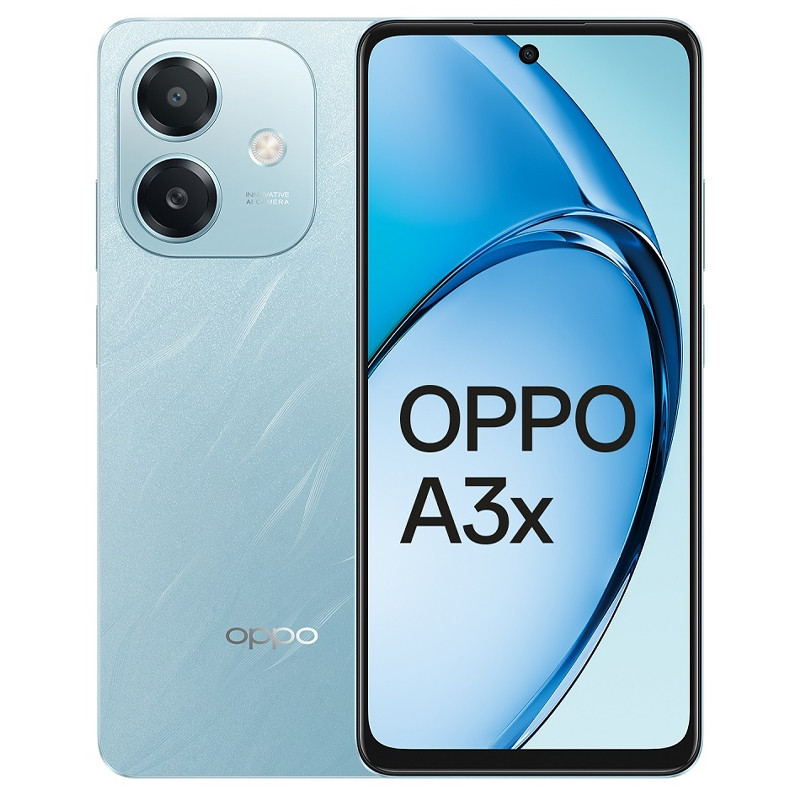 Smartphone Oppo A3x 4Go 128Go Bleu en Tunisie Smartphone Oppo A3x 4Go 128Go Bleu en Tunisie