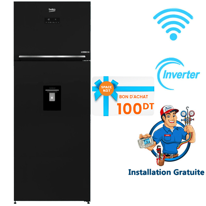 Réfrigérateur Beko RDNE56WPB 560L Inverter Noir Réfrigérateur Beko RDNE56WPB 560L Inverter Noir