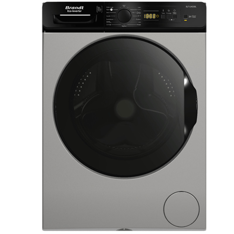 Machine à Laver Frontale Brandt BLF124QSBL Inverter 12Kg Silver