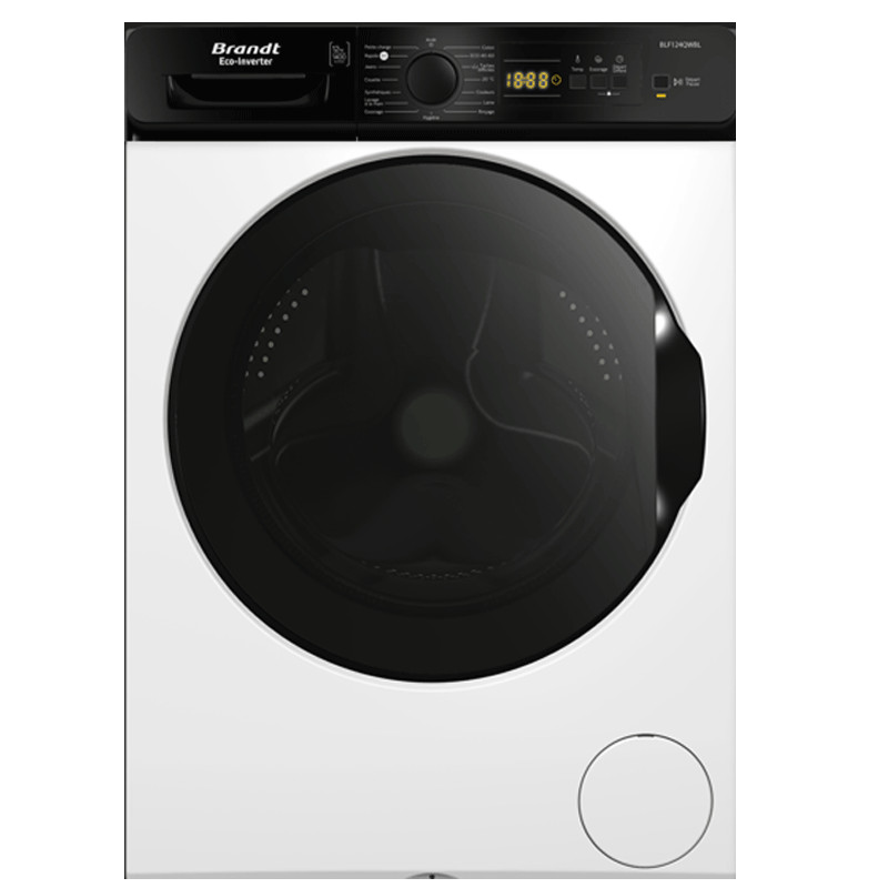 Machine à Laver Frontale Brandt BLF124QWBL Inverter 12Kg Blanc en Tunisie