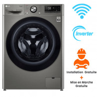 Machine à Laver Frontale LG F4Y5EYGYPV Smart Inverter 11Kg Silver en Tunisie