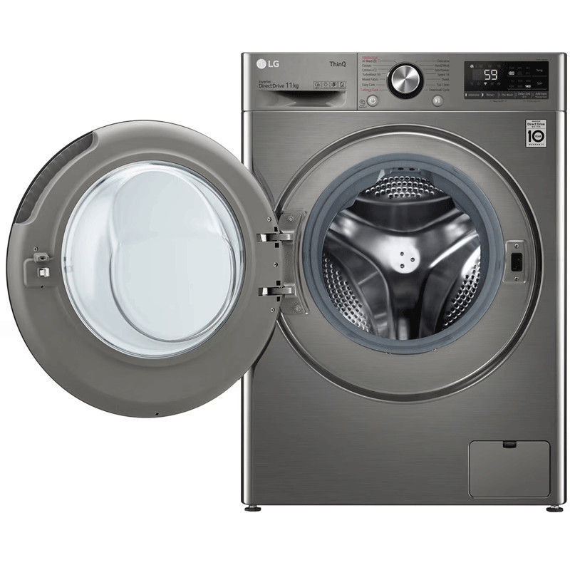 Machine à Laver Frontale LG F4Y5EYGYPV Smart Inverter 11Kg Silver en Tunisie