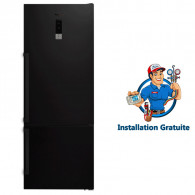Réfrigérateur Combiné Focus F4870B 500L NoFrost Noir en Tunisie