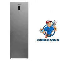 Réfrigérateur Combiné Focus QUADRA3760 341L NoFrost Inox en Tunisie