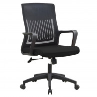 Chaise De Bureau Costa Avec Accoudoirs Noir en Tunisie