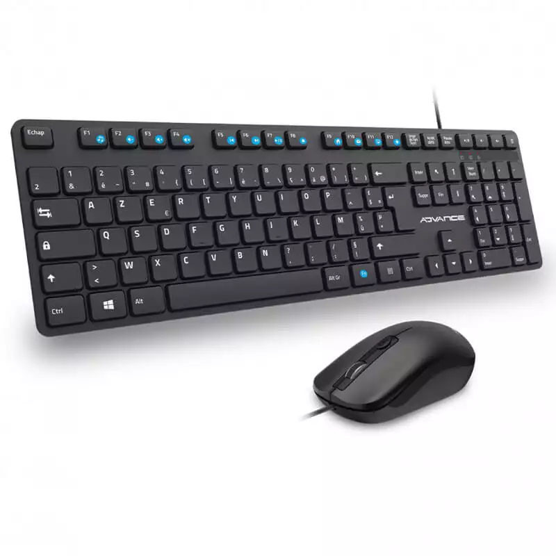 Clavier Et Souris Advance Noir en Tunisie Clavier Et Souris Advance Noir en Tunisie