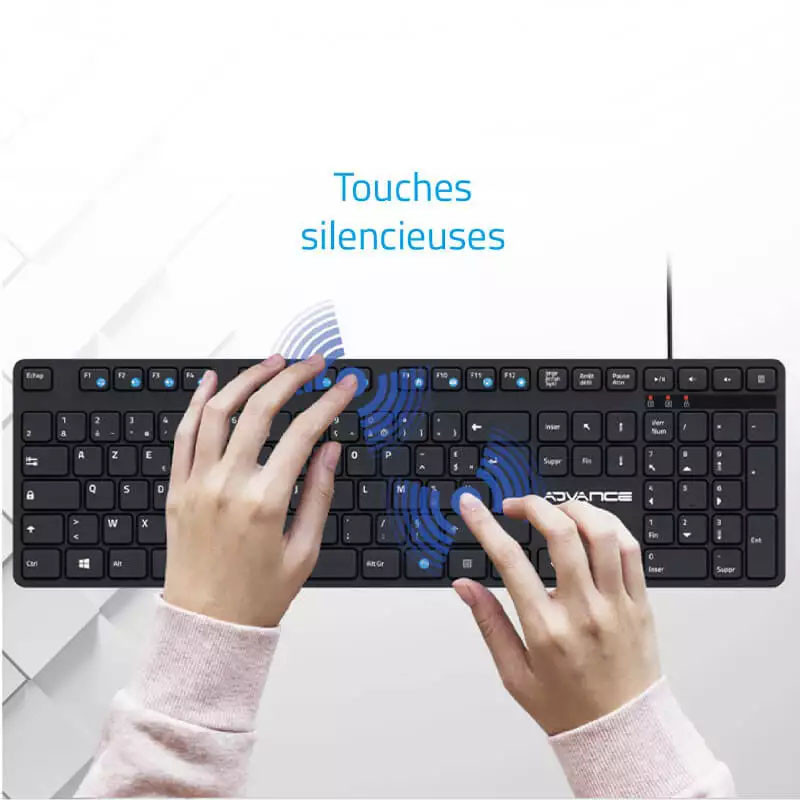 Clavier Et Souris Advance Noir en Tunisie