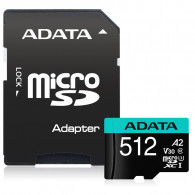 Carte Mémoire Adata Micro SD 512Go Classe 10 Avec Adaptateur En Tunisie Carte Mémoire Adata Micro SD 512Go Classe 10 Avec Adaptateur En Tunisie