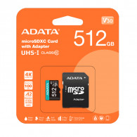 Carte Mémoire Adata Micro SD 512Go Classe 10 Avec Adaptateur En Tunisie