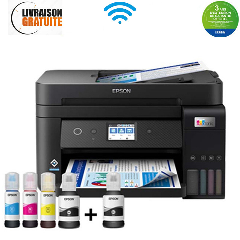 Imprimante Epson EcoTank L6290 4 En 1 à Réservoir Intégré A4 Wifi (C11CJ60405)