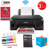 Imprimante à Réservoir Intégré Canon Pixima G3410 3en1 Couleur Wi-Fi Noir en Tunisie