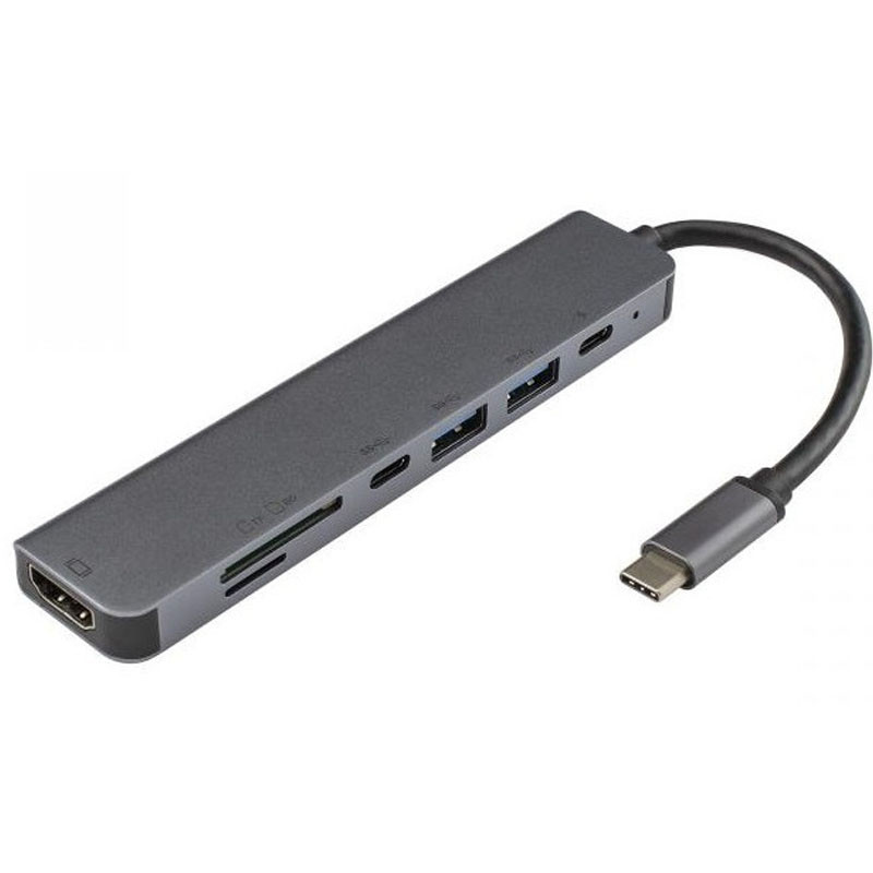 Adaptateur 7en1 SBox Type C Vers HDMI, USB et Lecteur de cartes en Tunisie Adaptateur 7en1 SBox Type C Vers HDMI, USB et Lecteur de cartes en Tunisie