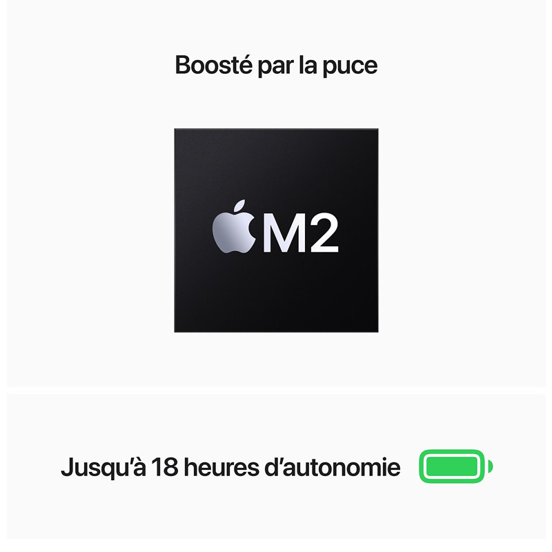 Apple MacBook Air M2 13" 16Go 256Go SSD Midnight en Tunisie