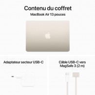Apple MacBook Air M3 13" 24Go 512Go SSD Starlight En Tunisie Apple MacBook Air M3 13" 24Go 512Go SSD Starlight En Tunisie