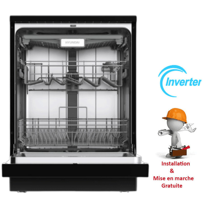 Lave Vaisselle Hyundai HYN-FSDW15P8BIX Inverter 15 Couverts Noir en Tunisie Lave Vaisselle Hyundai HYN-FSDW15P8BIX Inverter 15 Couverts Noir en Tunisie