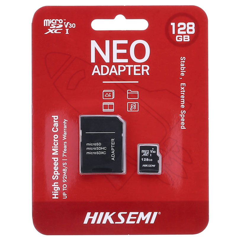 Carte Mémoire Hiksemi C1 128Go Avec Adaptateur Noir en Tunisie Carte Mémoire Hiksemi C1 128Go Avec Adaptateur Noir en Tunisie