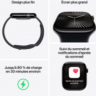 Apple Watch Séries 10 GPS 46mm Aluminium Noir en Tunisie Apple Watch Séries 10 GPS 46mm Aluminium Noir en Tunisie