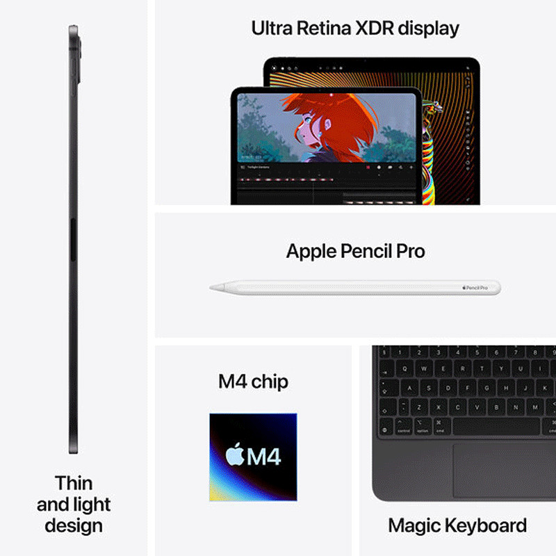 Apple iPad Pro M4 (2024) 13'' Wifi 512Go Noir Sidéral en Tunisie