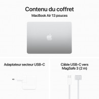 Apple MacBook Air M3 13" (2024) 16Go 256Go SSD Silver Apple MacBook Air M3 13" (2024) 16Go 256Go SSD Silver