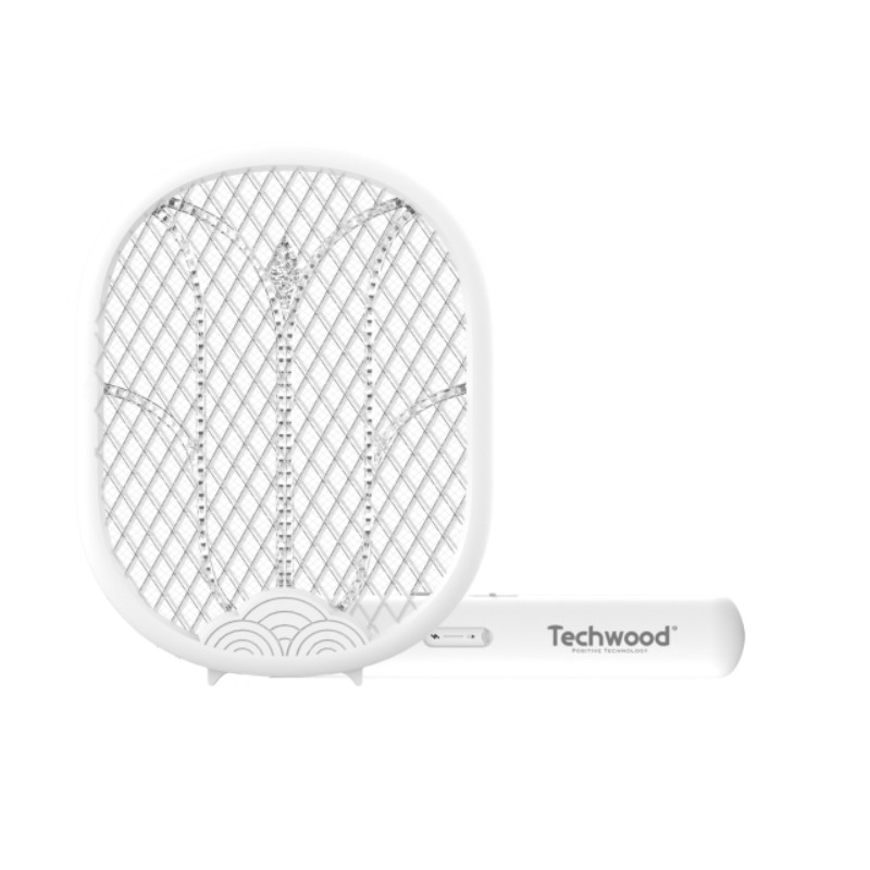 Raquette Electrique Anti Moustiques2en1 Techwood TTI-01 Blanc en Tunisie