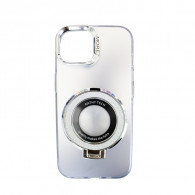 Coque IPhone 15 Avec Support Gris En Tunisie