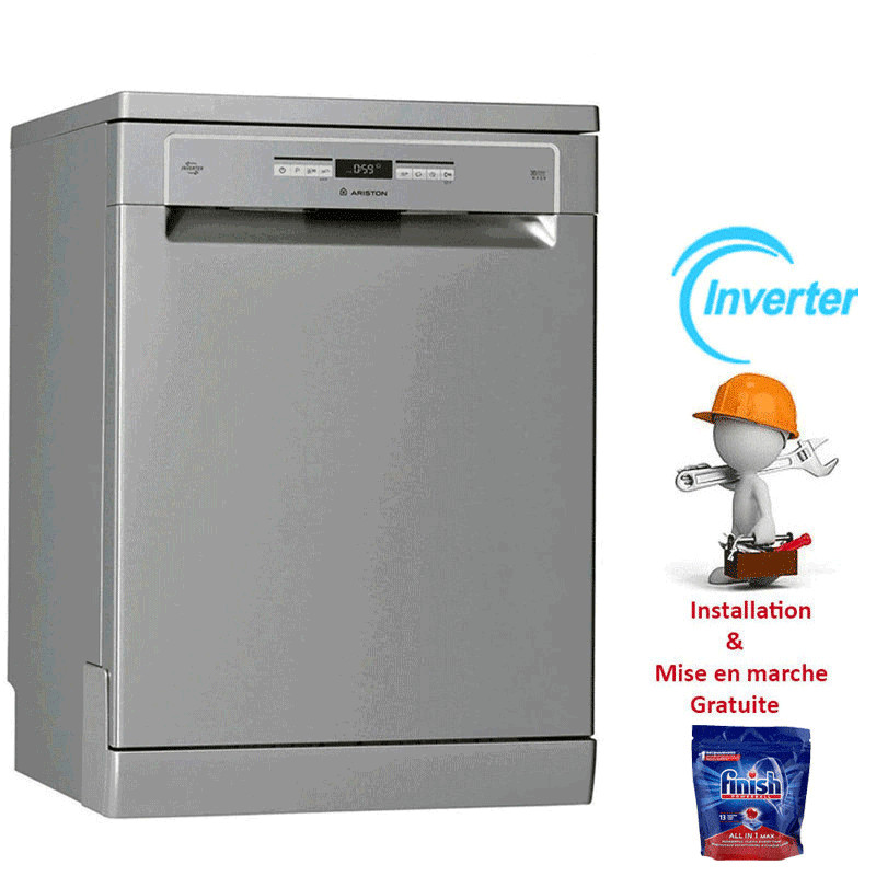 Lave vaisselle Inverter Ariston LFO3P31WLX 15 Couverts Inox en Tunisie Lave vaisselle Inverter Ariston LFO3P31WLX 15 Couverts Inox en Tunisie
