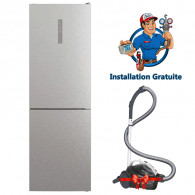 Réfrigérateur Combinée Hoover HOCE7T618EX 341 Litres NoFrost Inox en Tunisie
