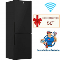 Réfrigérateur Combiné Hoover Nofrost 341L Noir (HOCE4T618EB)
