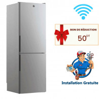 Réfrigérateur Combiné Hoover Nofrost 341L Silver (HOCE3T618ES)