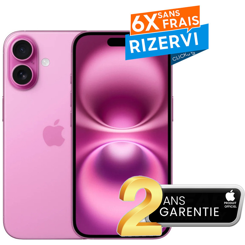 Apple iPhone 16 256Go 5G Rose en Tunisie Apple iPhone 16 256Go 5G Rose en Tunisie