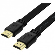 Cable HDMI HDTV 10M Flat Noir en Tunisie