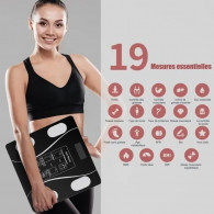 Pèse Personne Impédancemètre Connectée 180Kg Noir en Tunisie Pèse Personne Impédancemètre Connectée 180Kg Noir en Tunisie