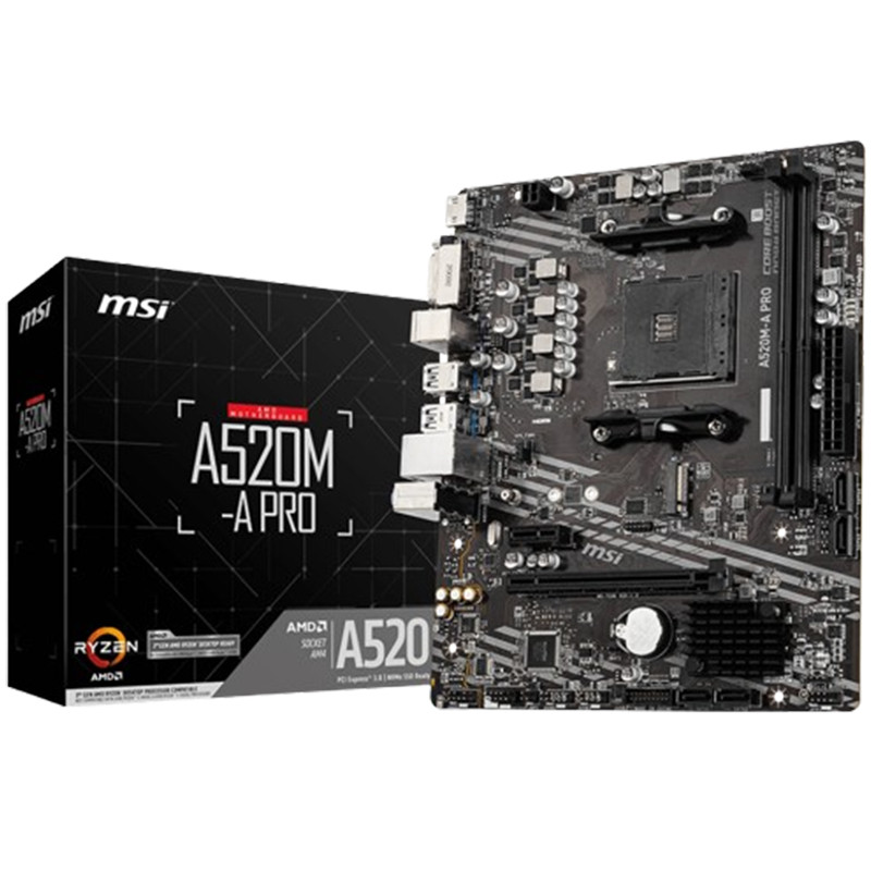 Carte Mère Msi A520M-A Pro DDR4 AM4 En Tunisie Carte Mère Msi A520M-A Pro DDR4 AM4 En Tunisie