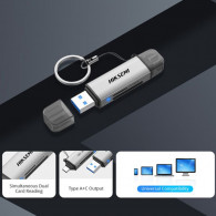 Lecteur De Carte Mémoire Hiksemi HS-HUB-CR01 USB Vers Type-C Gris en Tunisie Lecteur De Carte Mémoire Hiksemi HS-HUB-CR01 USB Vers Type-C Gris en Tunisie