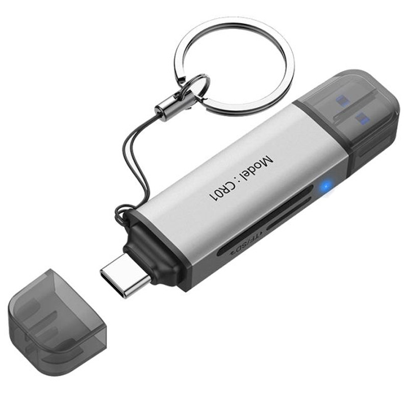 Lecteur De Carte Mémoire Hiksemi HS-HUB-CR01 USB Vers Type-C Gris en Tunisie