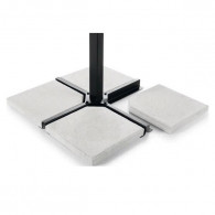 Pack de 4 Plaque Marbre EXCENT Métal 50 x 50 3mm