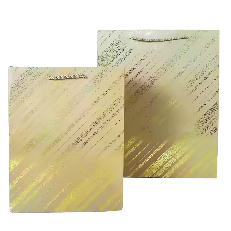 Sac Cadeau en Carton Brillant Moyen Modèle Gold en Tunisie